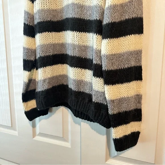 New Zara $139 Steven Meisel Striped Oversized Alpaca Blend Sweater 6693/350 XS M - Picture 6 of 10